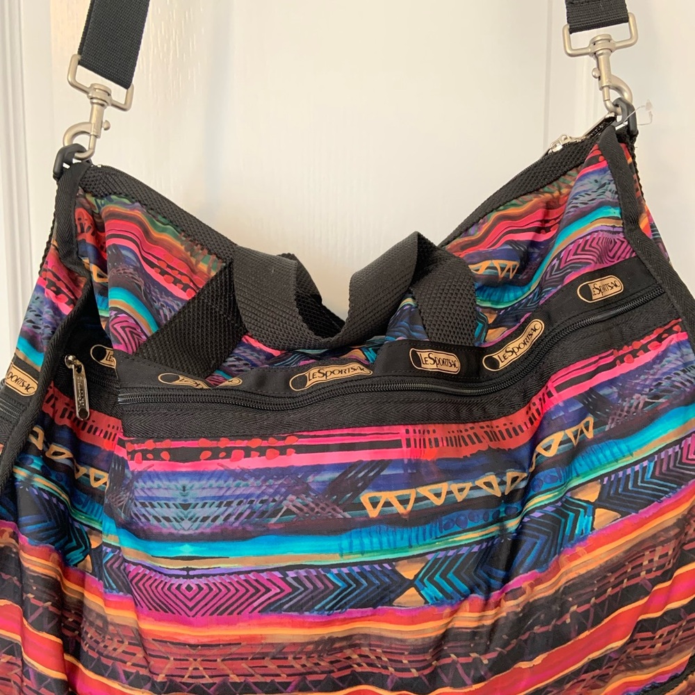 LeSportsac Colorful Striped Weekend Bag